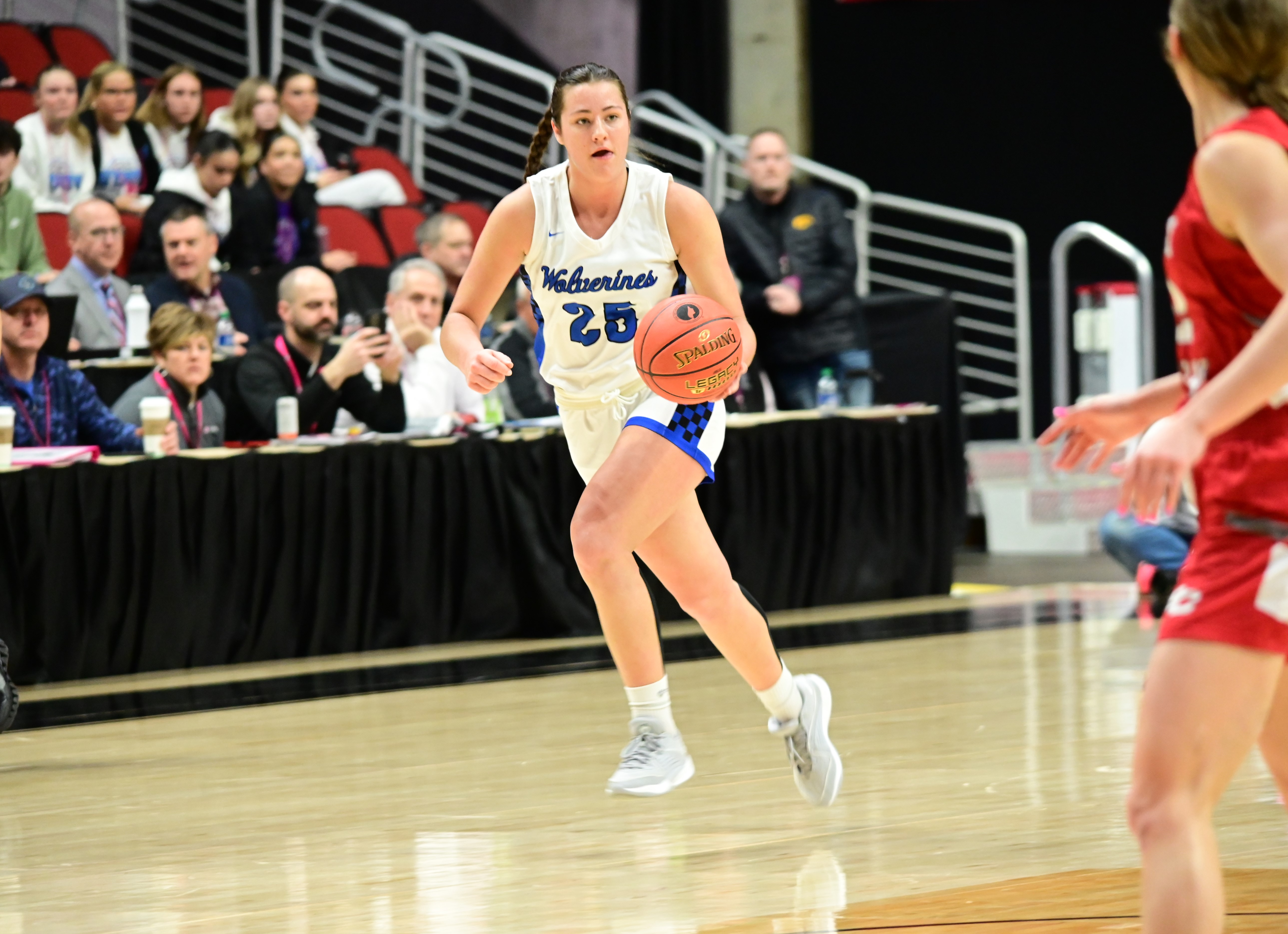 D-NH post Payton Petersen dominated in the post Friday morning with 29 points and 19 rebounds, including 9 offensive boards. (Photo by Ryah Timmerman)